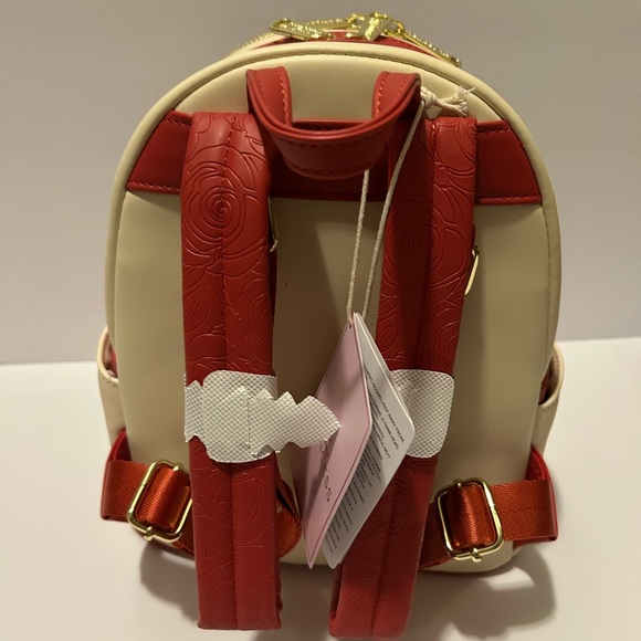 Loungefly Disney Beauty and the Beast Belle Roses Magnetic Door Mini Backpack - Picture 4 of 5